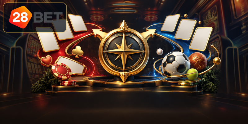 28BET — hình minh họa cho 28BET: cách đọc nhóm Game Bài và Thể Thao trong cấu trúc điều hướng